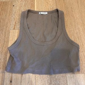 Zara Cropped Tank, ribbed, size M